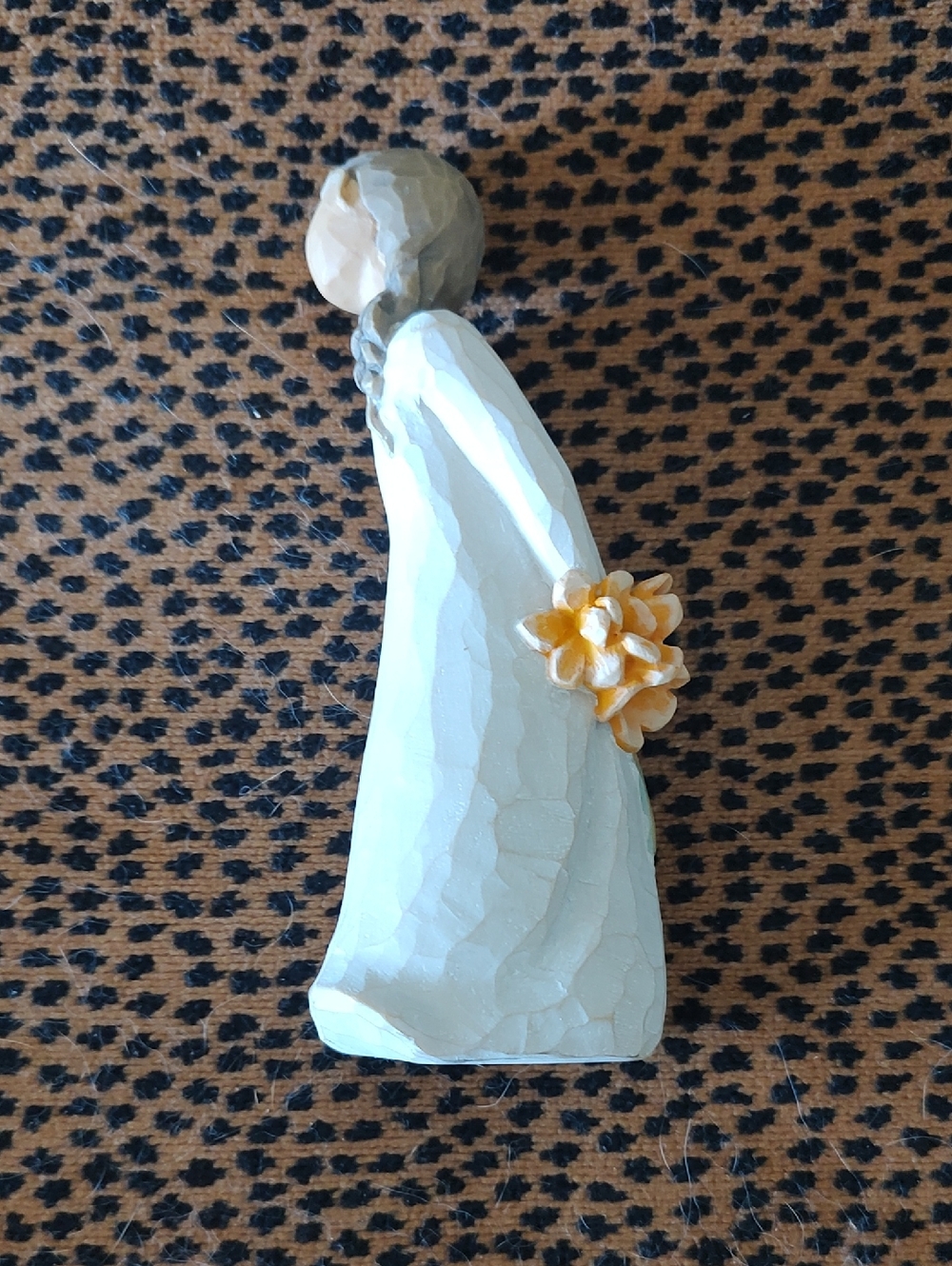 Willow Tree White Figurine with Yellow Flower Accent